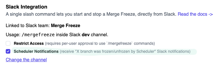 Merge Freeze batch unfreeze feature